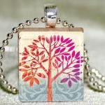 Friendship Tree Scrabble Pendant With Necklace And..