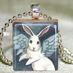 Angel Bunny Scrabble Pendant With Necklace And..