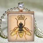 Queen Bee Scrabble Pendant With Necklace And..