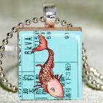 Lucky Koi Scrabble Pendant With Necklace And..
