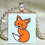 Little Fox Scrabble Pendant With Necklace And..